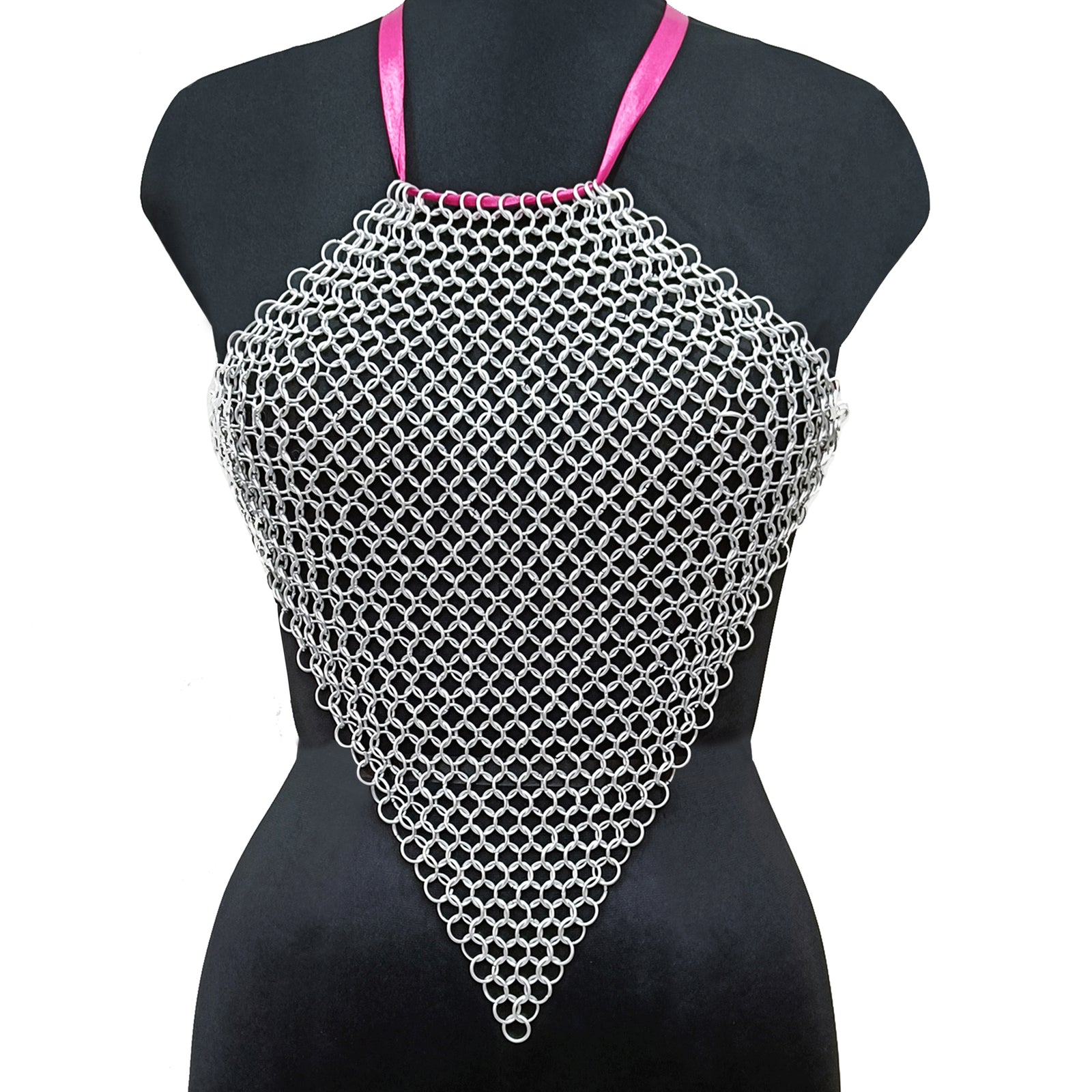 Medieval Aluminum Chainmail Top for Women Gothic Fantasy Festival Halloween Costume
