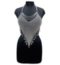 Medieval Aluminum Chainmail Top Butted Ring Fantasy Bra for Renaissance Faire and Halloween Gift