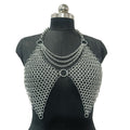 Women's Aluminum Chainmail Top Medieval Gothic Armor Costume for Renaissance Faire LARP and Festivals