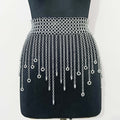 Medieval Chainmail Fringed Skirt Aluminum Armor Belt Women Cosplay LARP Halloween Outfit