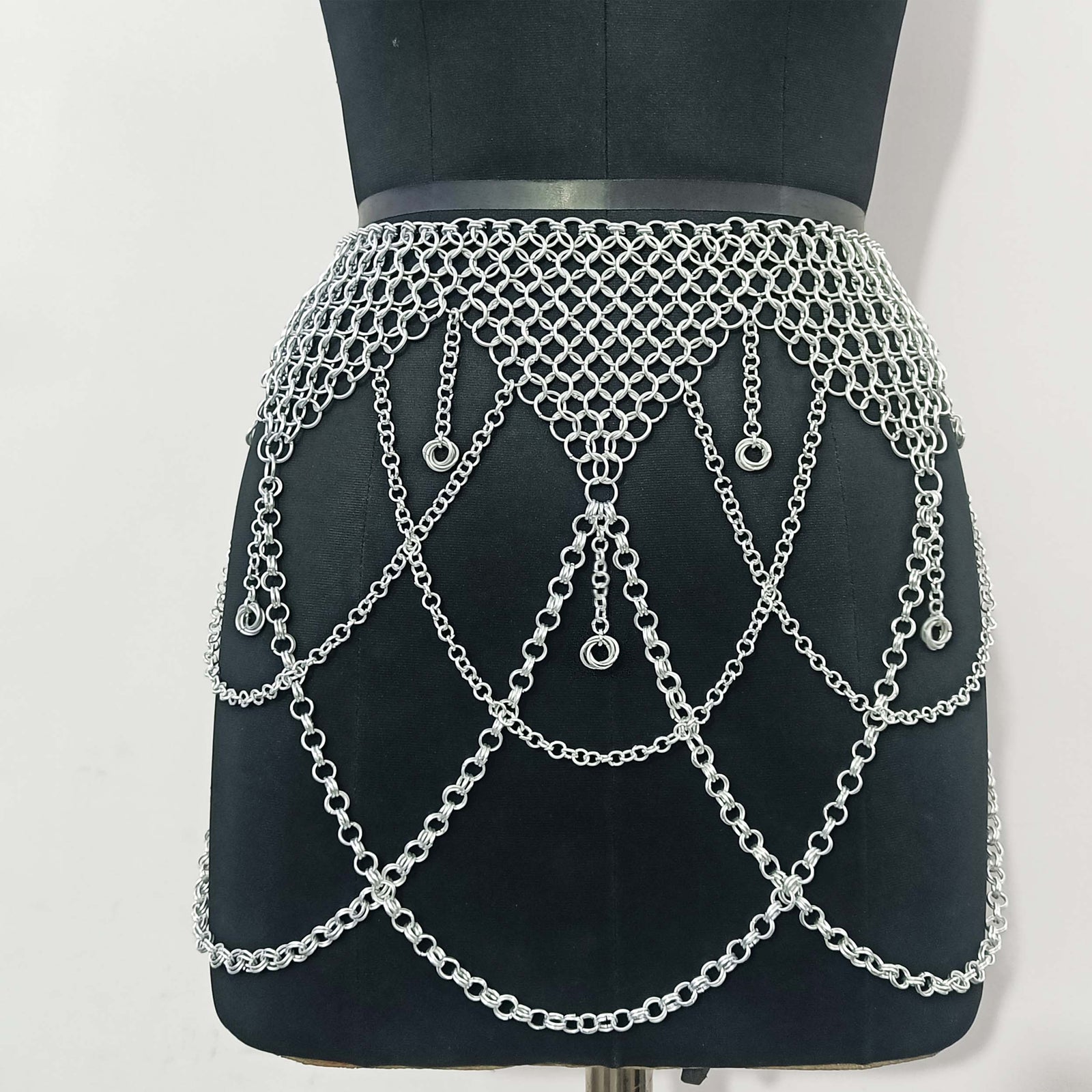 Women's Aluminum Chainmail Skirt Medieval Festival Renaissance Faire Costume