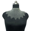 Medieval Aluminium Chainmail Collar Zig-Zag Neck Armor for Women Festival Outfit