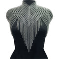 Medieval Aluminum Chainmail Collar Necklace Women’s Shoulder Armor LARP Costume