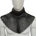 Mild Steel Chainmail Round Collar Flat Riveted Rings Neck Protection for LARP Cosplay