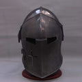 Antique Barbuta Helmet Handmade Medieval Knight Mild Steel Armor for LARP and Historical Display