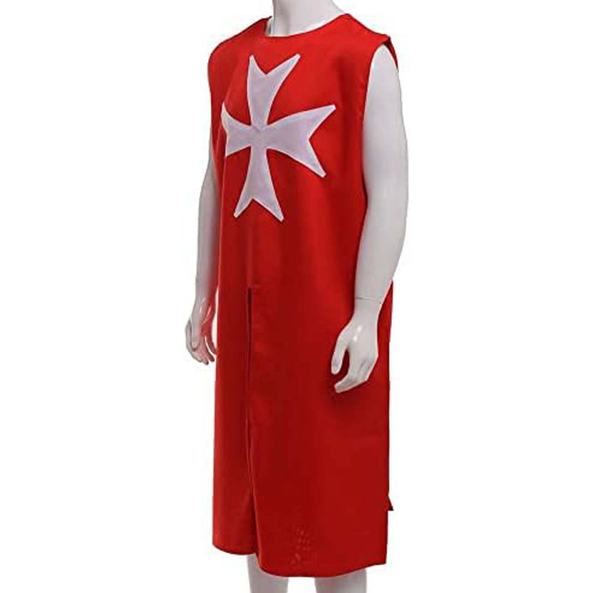 Medieval Cotton Tunic for LARP Reenactment Cosplay and renaissance Fair Medieval Cotton Templar Tunic Crusader Knight Costume for LARP Renaissance Faire and Halloween