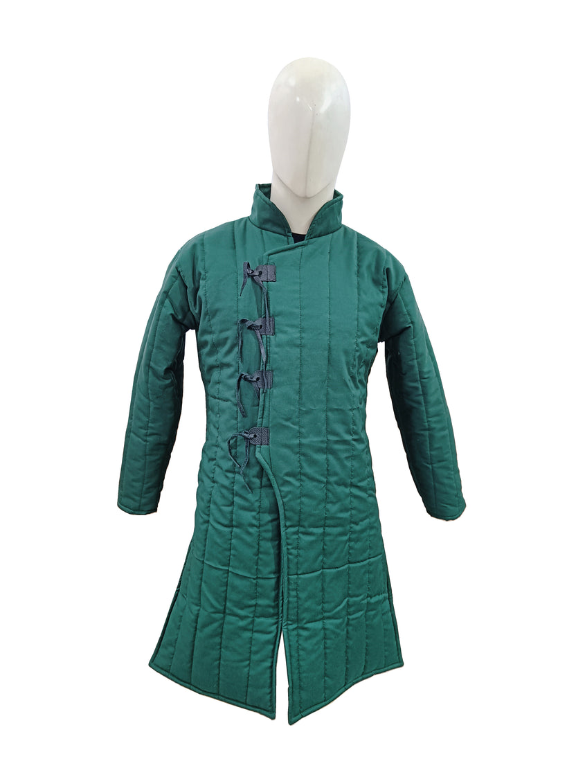 Medieval Cotton Padded Gambeson Long Length Full Sleeve Aketon Jacket