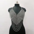 Women's Aluminum Chainmail Top Lightweight Butted Ring Bra Halloween Costume