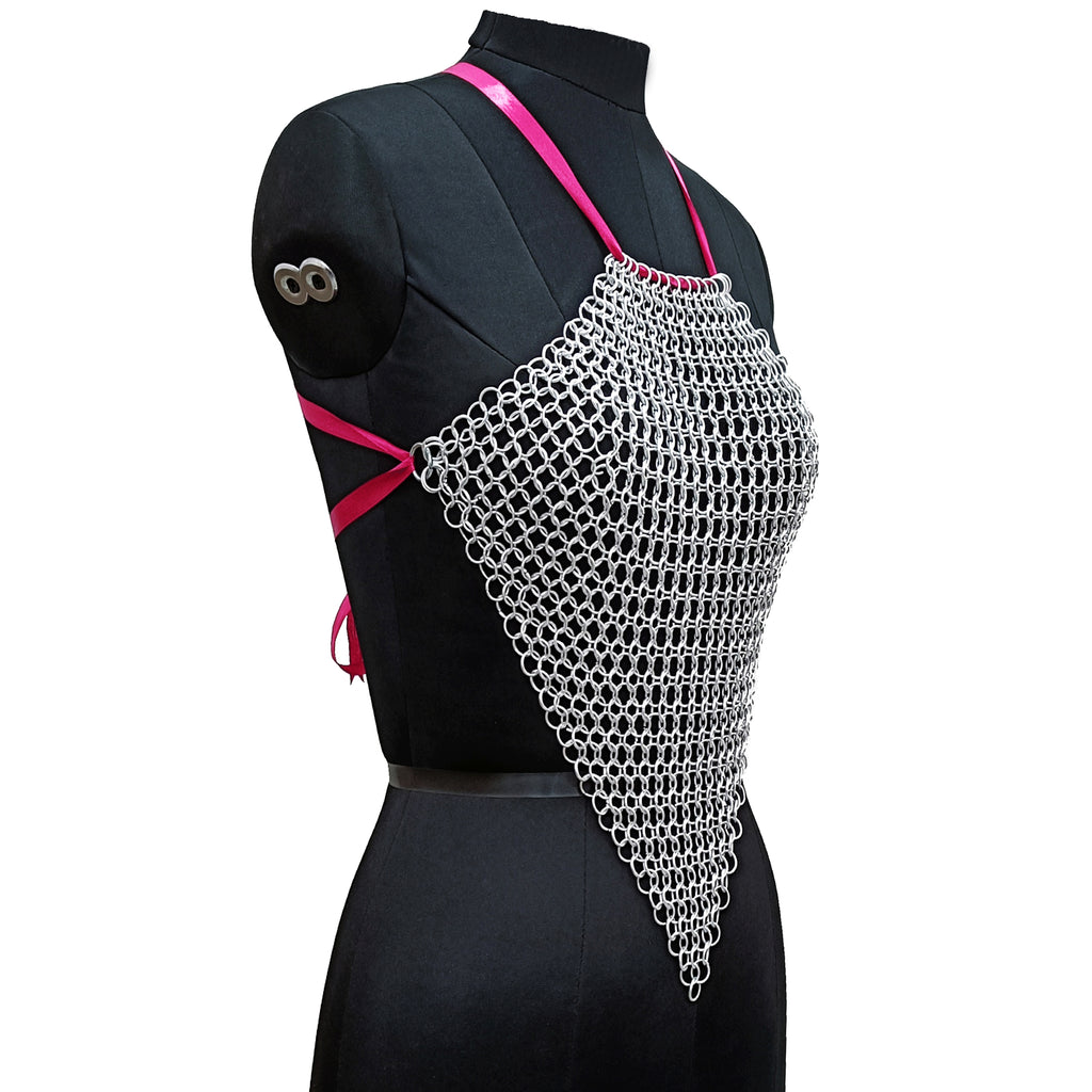 Medieval Aluminum Chainmail Top for Women Gothic Fantasy Festival Halloween Costume