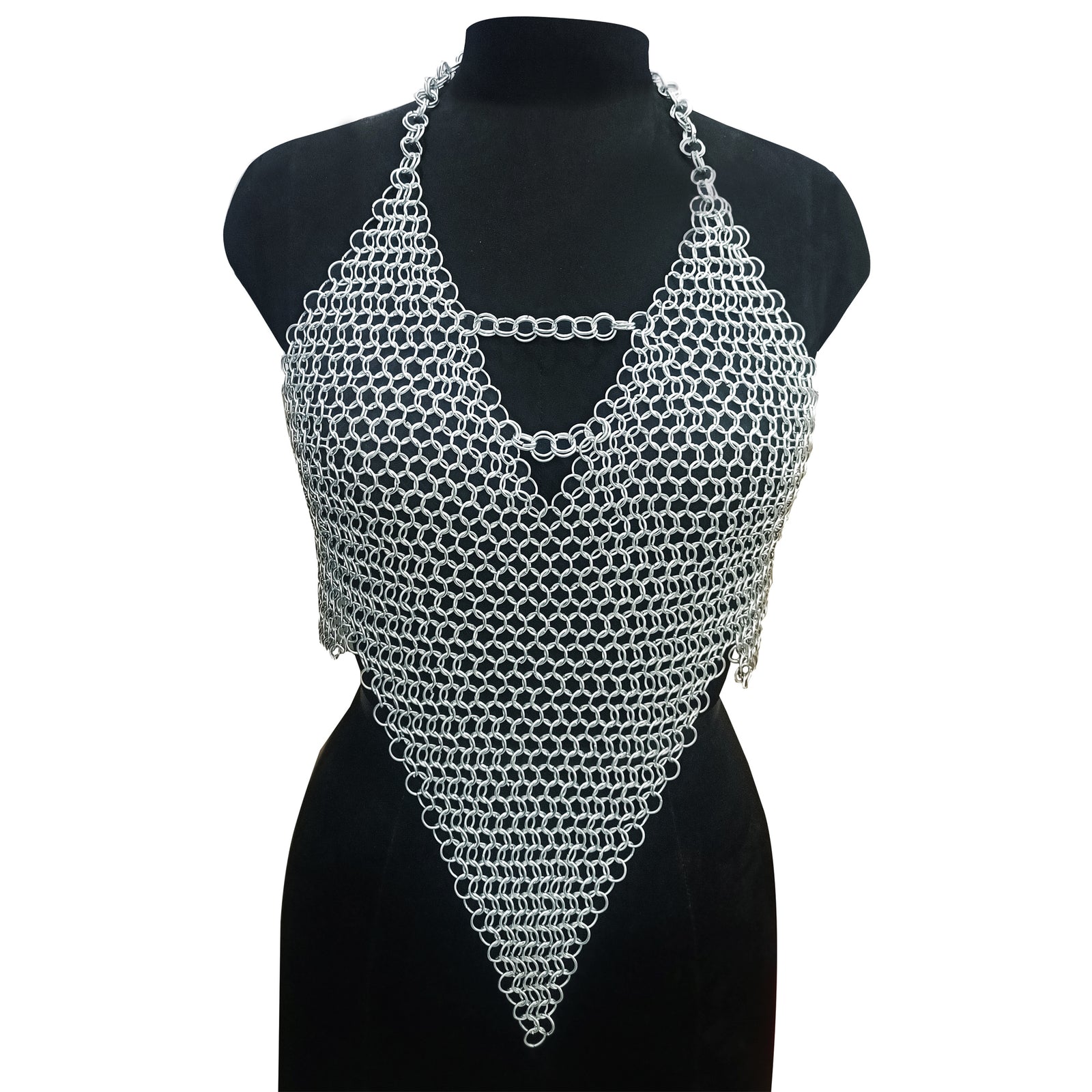 Medieval Aluminum Chainmail Top for Women Handmade Fantasy Armor Renaissance Faire LARP Festival Costume