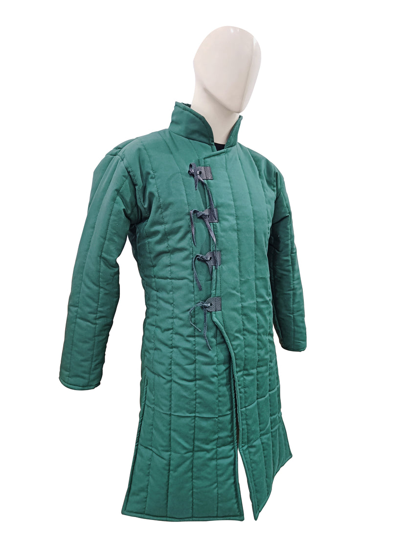 Medieval Cotton Padded Gambeson Long Length Full Sleeve Aketon Jacket