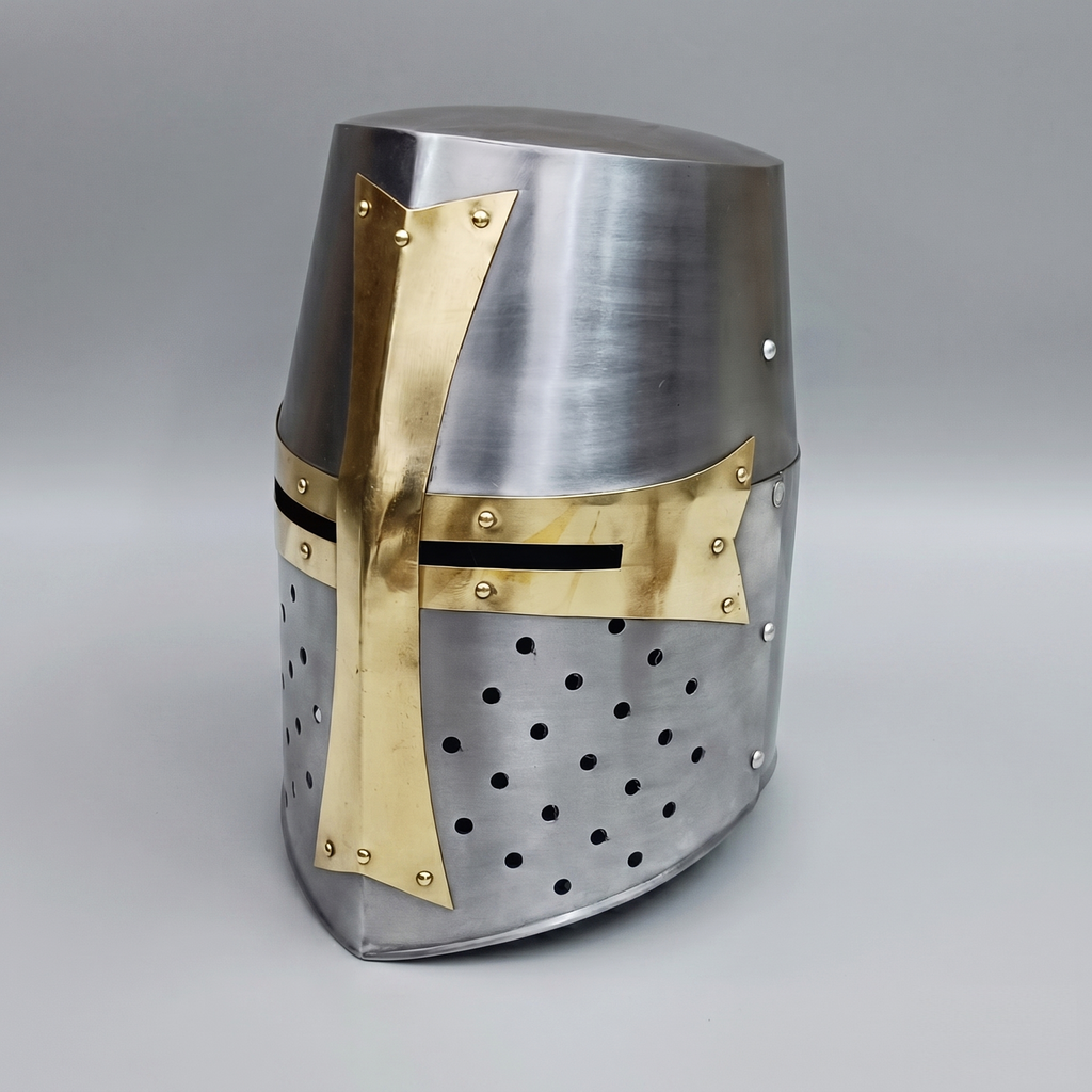Templar Crusader Helmet Handmade Mild Steel Medieval Knight Armor