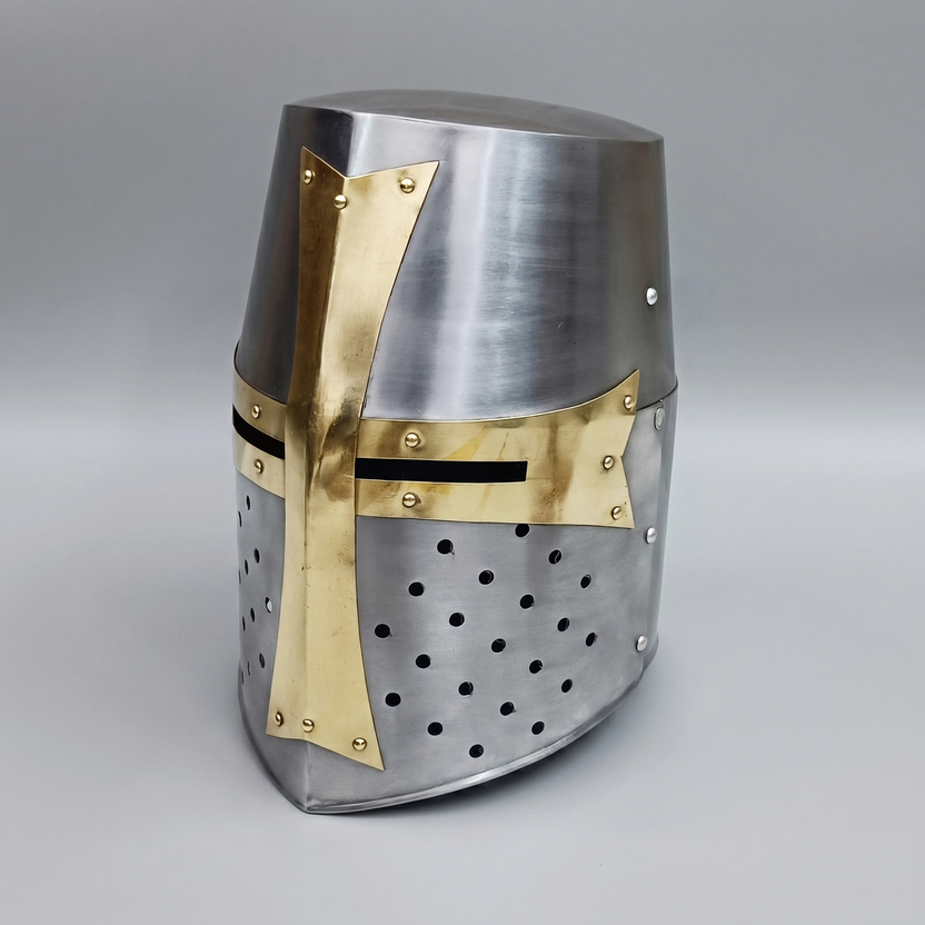 Templar Crusader Helmet Handmade Mild Steel Medieval Knight Armor