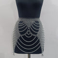 Aluminum Chainmail Skir Butted Ring Mini Skirt Cosplay Costume for Women Party Outfit