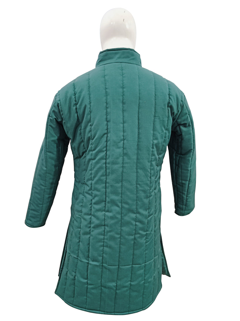 Medieval Cotton Padded Gambeson Long Length Full Sleeve Aketon Jacket