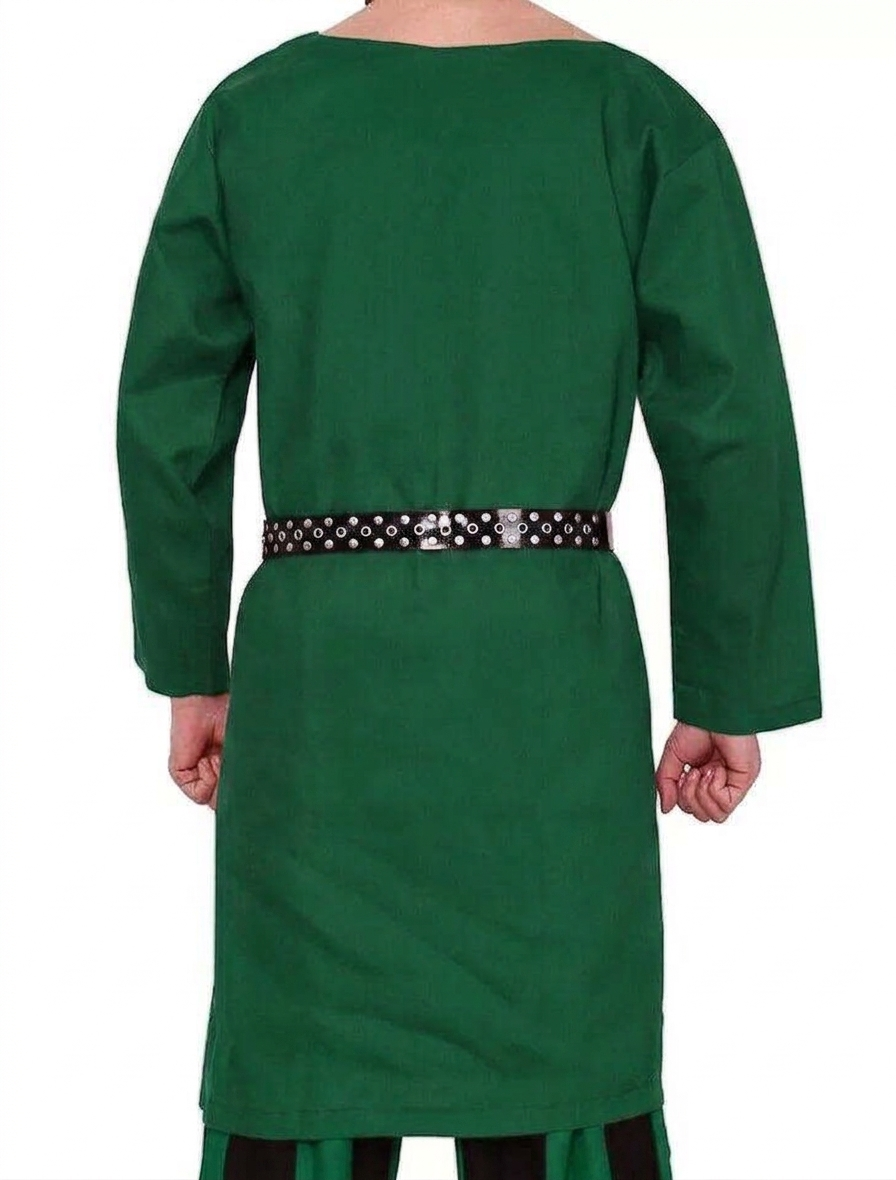 Medieval Red Cotton Tunic Viking Warrior Costume for Halloween Party and Cosplay