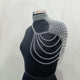 Aluminum Chainmail Collar Handmade Butted Ring Shoulder Jewlery for Ren Faire
