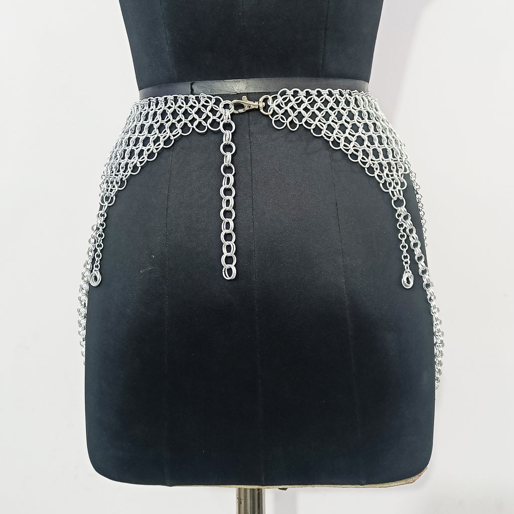 Women's Aluminum Chainmail Skirt Medieval Festival Renaissance Faire Costume